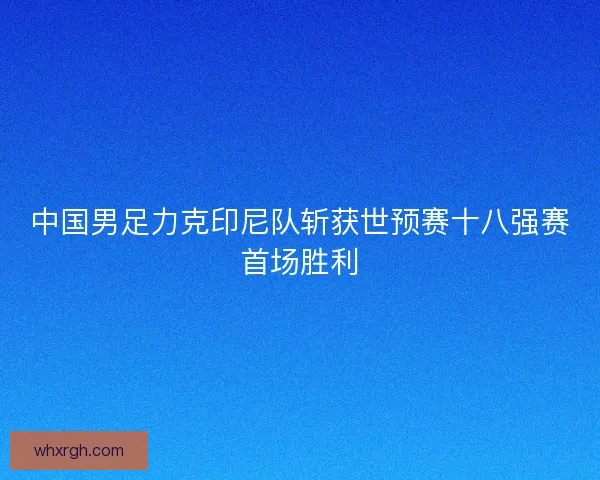 中国男足力克印尼队斩获世预赛十八强赛首场胜利